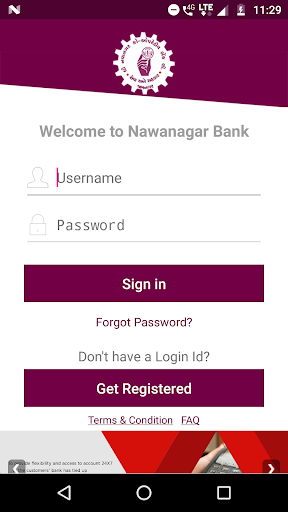 Nawanagar Bank Mobile Banking Screen 2