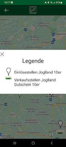 Joglland App Screen 2