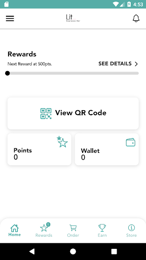 Lit Espresso Bayview Rewards Screen 3