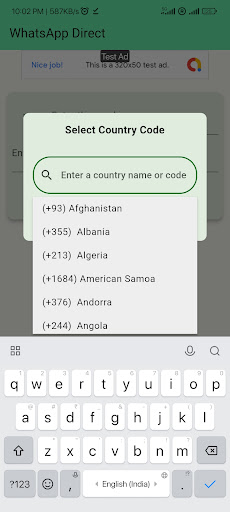 Bulk Messenger WApp Screen 2