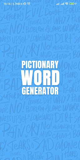 Android application Pictionary Word Generator screenshort
