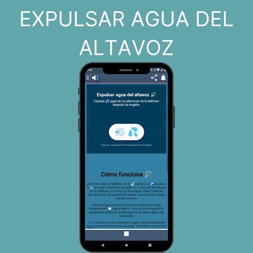 Android application Expulsar agua del altavoz v2 screenshort