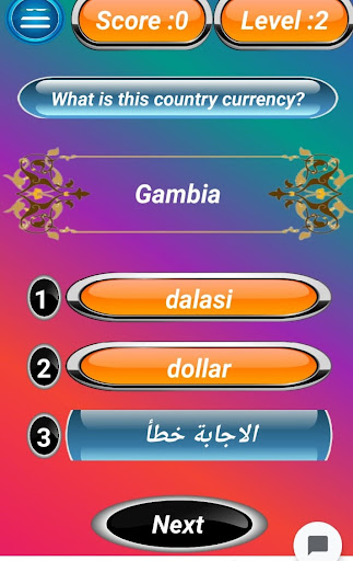 The World Currencies Game Screen 3