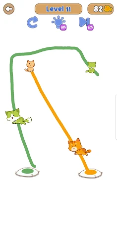 Cat Puzzle: Draw to Merge - Screenshot 1