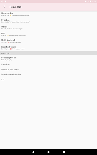 Screenshot of WomanLog Period Calendar