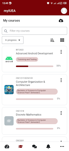 myIUEA Screen 2