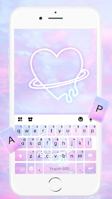 Neon Pastel Heart キーボードのおすすめ画像1