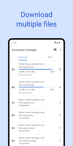 Screenshot of Download manager