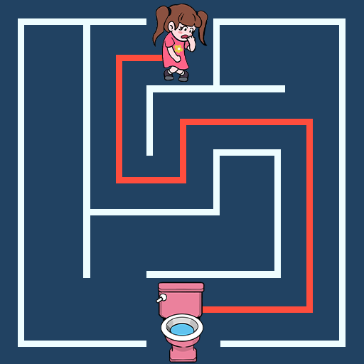Maze Run Path To Toilet