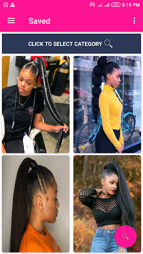 Android application Classy Ponytail hairstyles screenshort