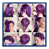 hair braid tutorial icon