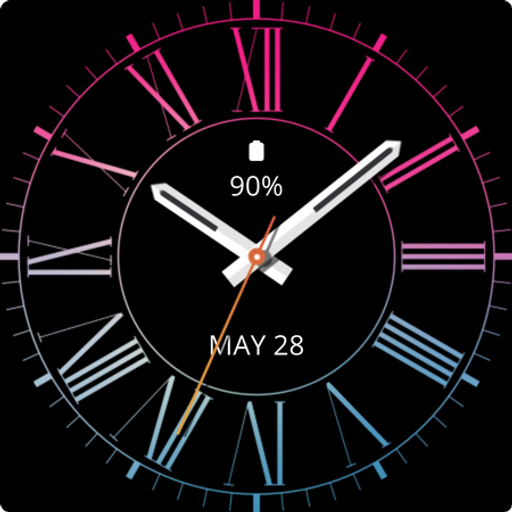 Luxury Pink Blue Watch Face Screenshot 4 - AppWisp.com