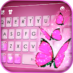 Cover Image of डाउनलोड गुलाबी काल्पनिक तितलियों कीबोर्ड थीम  APK