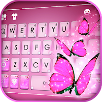 Тема для клавиатуры Pink Dreamy Butterflies