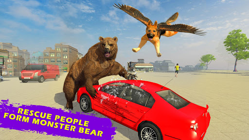 Flying Super Hero Dog City Animal Rescue screenshots 18