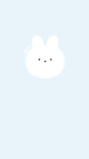 Android application 카카오톡 테마 - 몽글 화이트 토끼 구름 테마 screenshort