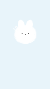 카카오톡 테마 - 몽글 화이트 토끼 구름 테마