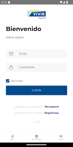 Android application Seguros Vivir Panamá screenshort
