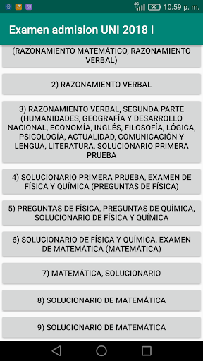 Examen de Admisión UNI 2018 I Screen 2
