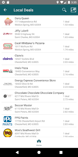 Android application Vantage Checking Rewards screenshort