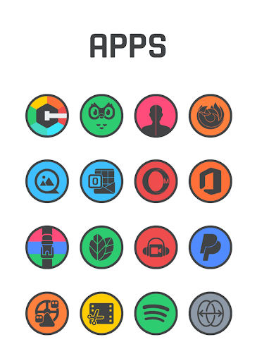 Screenshot of Circle Dark - Icon Pack