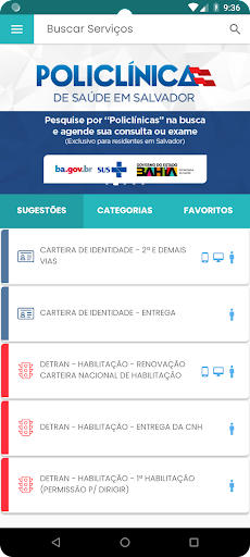 Android application ba.gov.br screenshort