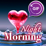Cover Image of Download Gif Good Morning & Night Love  APK