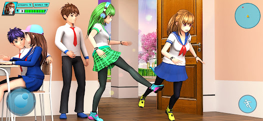 Captura 7 School Love Life: Anime Games android