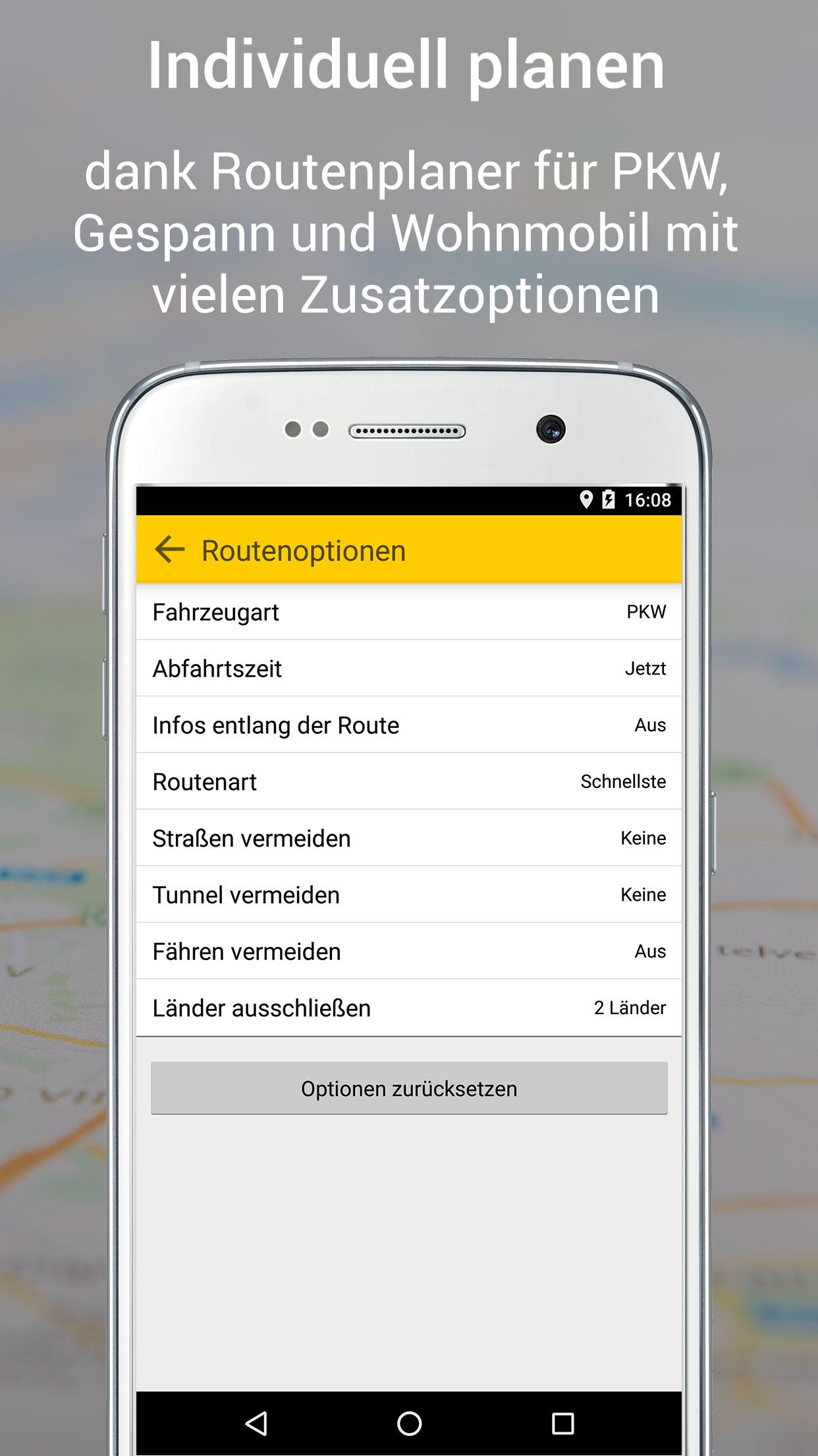 Android application ADAC Maps für Mitglieder screenshort