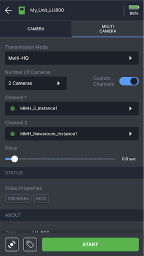 LiveU Control+ Screen 3