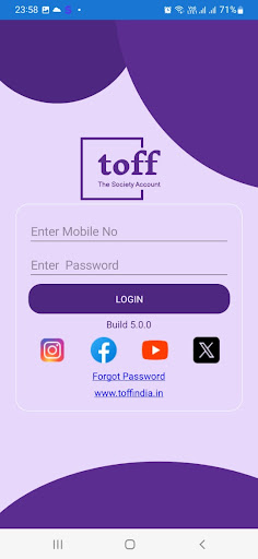 Android application Toff screenshort