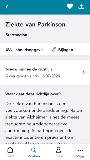 Richtlijnendatabase Screen 3