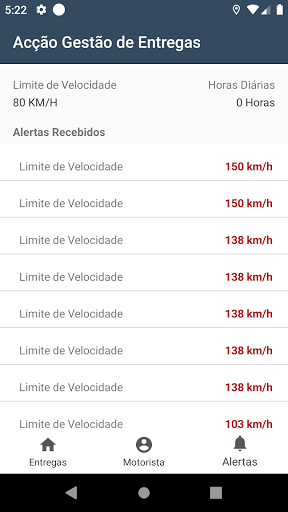 Acção Gestão de Entregas Screen 2