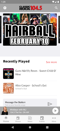 Android application Classic Rock 104.5 screenshort