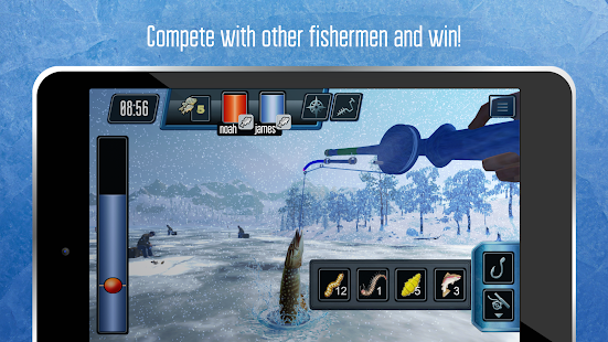Ice fishing games for free. Fisherman simulator. Screenshot