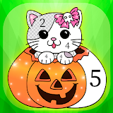 Glittery Halloween Coloring Book By Numbers icon