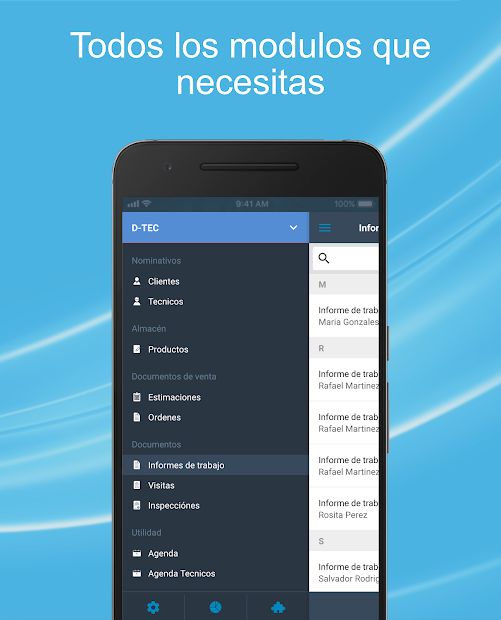 Screenshot 4 Gestión informes de trabajo - D-TEC android