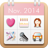 Women's Stamp Calendar/Diary icon