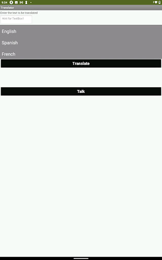 Android application Language Translator screenshort