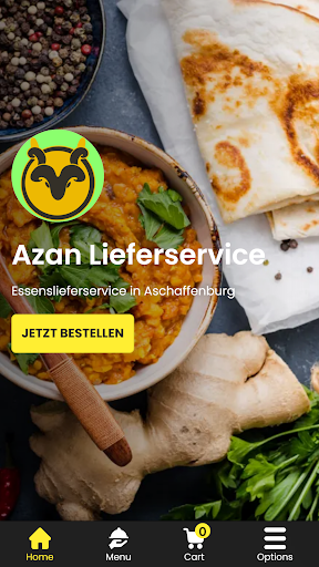 Android application Azan Lieferservice screenshort