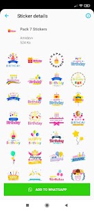 Happy Birthday Stickers WAStickerApps App Herunterladen 3