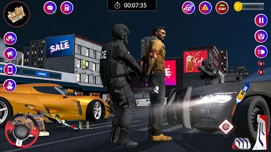 مطاردة سيارة الشرطة لعبة 3D