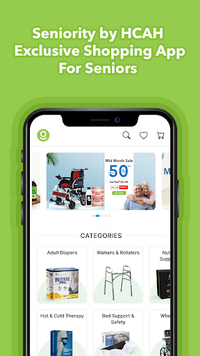 Android application Seniority - Estore for Elderly screenshort