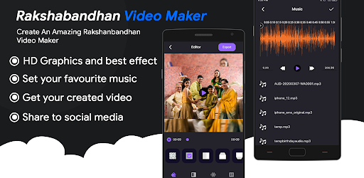 Android application Raksha Bandhan Video Maker screenshort