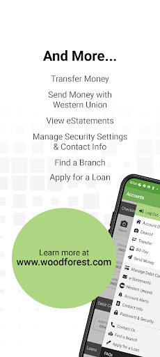 Screenshot of Woodforest Mobile Banking