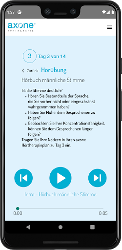axone Hörtherapie Screen 3