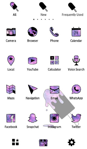 Popsicle Galaxy Theme Screen 3