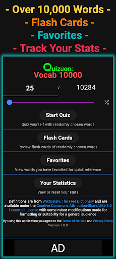 Android application Quizuon: Vocab 10,000 screenshort