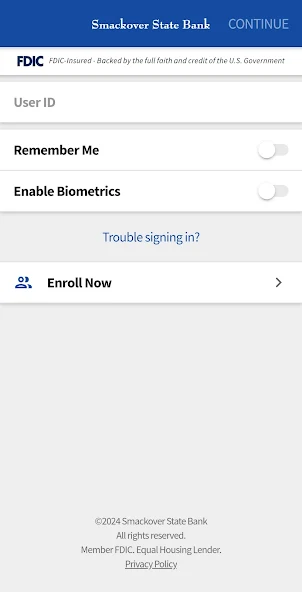 Smackover State Bank UI shots 2