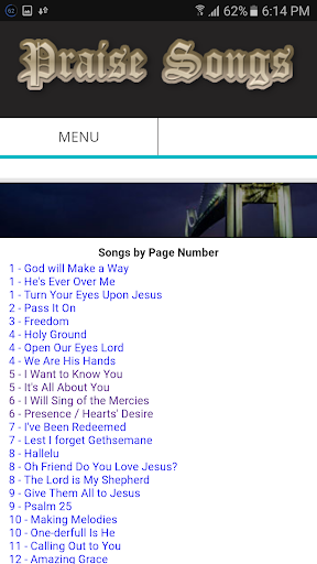 Android application PraiseBook screenshort